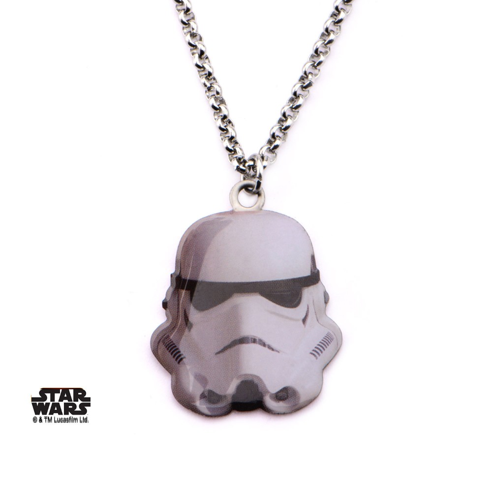 Swstpnkprt01 Stormtrooper Cut Out Stainless Steel Pendant With Chain