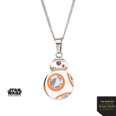 Sw7bbpnk03 Episode 7 Bb8 Cutout Stainless Steel Pendant With Chain, 22 In.