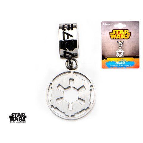 Swisch01 Galactic Empire Symbol Dangle Stainless Steel Charm