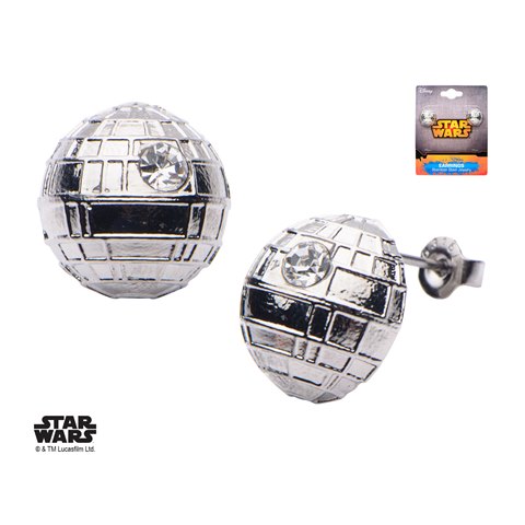 Swdser01 Death Star Stainless Steel Stud Earrings