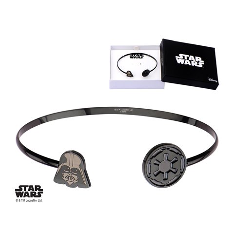 Pvd Plated Darth Vader Cuff Bangle Stainless Steel Bracelet, Black