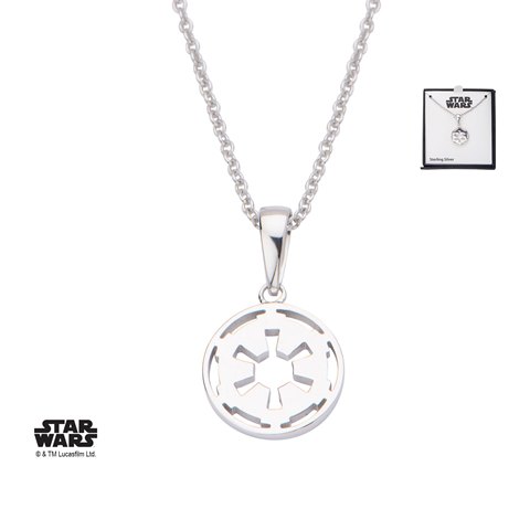 Swispnksil Galactic Empire Symbol Cut Out 925 Sterling Silver Pendant With Chain, 18 In.