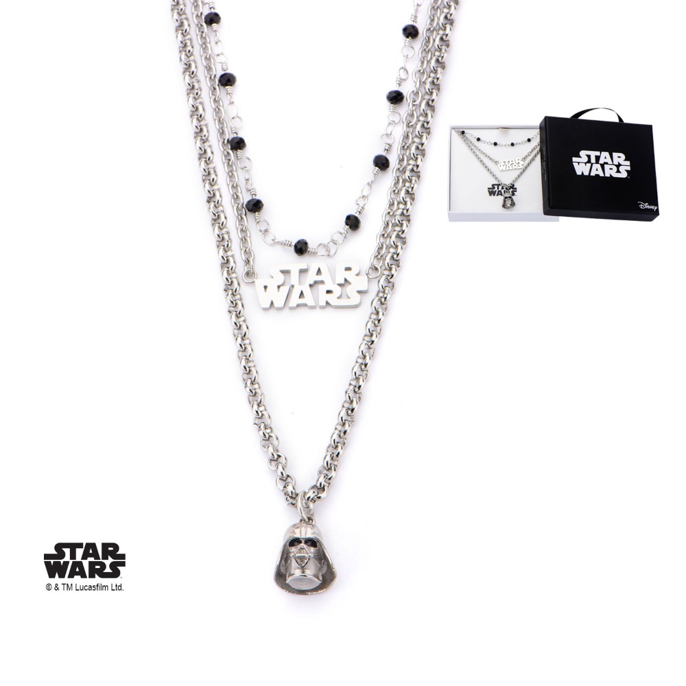 Swtwdvlgtnkk Darth Vader Three-tiered Stainless Steel Necklace