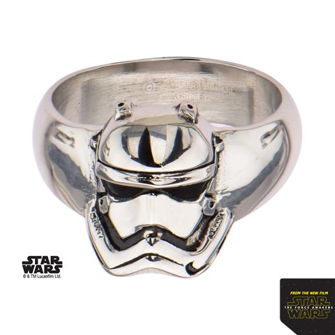 Sw7st3dfr01-12 Episode 7 Stormtrooper 3d Stainless Steel Ring - 12 In.