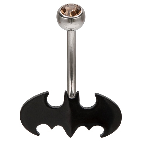 Batmnct02k Cu Out Batman Fixed 316l Stainless Steel Navel Charm