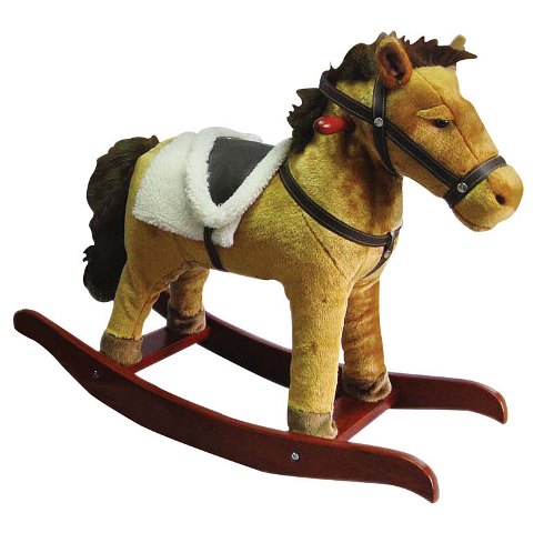 UPC 846344038657 product image for Hugfun 24DKHORSE Tan Rocking Horse | upcitemdb.com