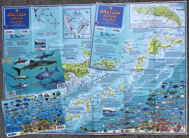 F37108 British Virgin Islands Dive & Adventure Map Pack Bvi