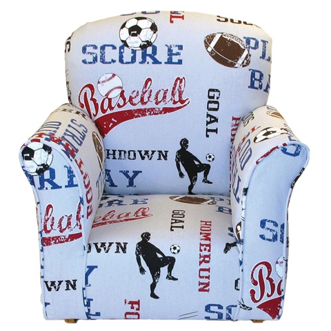 Cr1000sp Toddler Rocker In Sports Printed Cotton