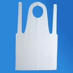 Dispa 42 X 24 In. Across White Disposable .50 Mil Poly Apron, Case Of 1000 - 10 Pack Of 100