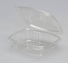12h 12 Oz Clear Disposable Plastic Hinge Container, 5 X 4.5 X 2 In. - Case Of 200