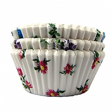 Bbclswf1 1 X 1.5 In. White Flower Design Disposable Baking Cup, Case Of 72
