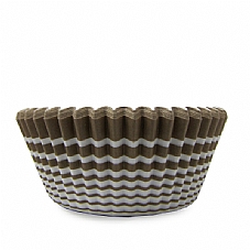 Bbcsgm 0.5 X 1 In. Mini Gold With White Stripes Disposable Baking Cup, Case Of 1728 - 24 Case Of 72