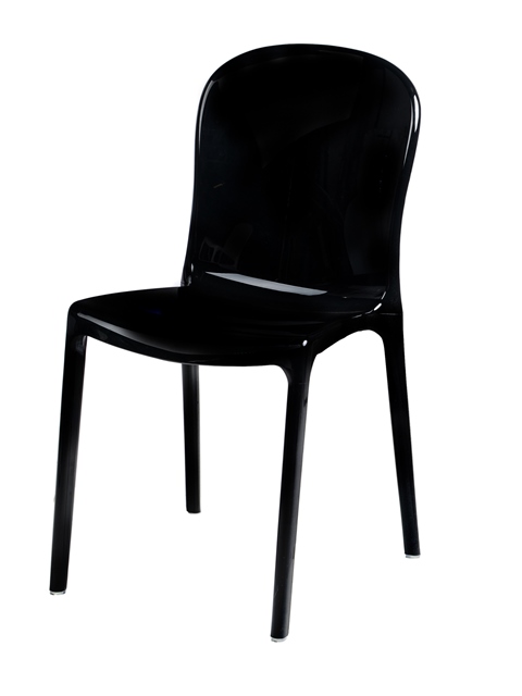 Genoa Polycarbonate Dining Chair - Black