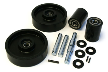Gwk-4yx96-ck 4yx96 Complete Wheel Kit For Manual Pallet Jack - Black