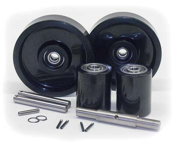 Gwk-u-ck L 2000, L 2000-u L 2300, L 2300-u Complete Wheel Kit For Manual Pallet Jack - Black