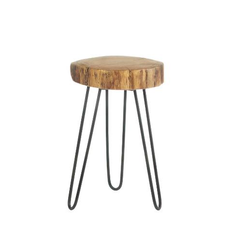 Home Decor 10017633 Log Top Accent Table
