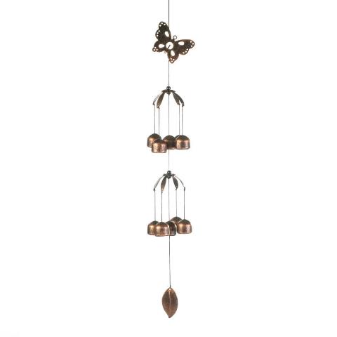 10017707 Butterfly Double Tier Bell Wind Chime