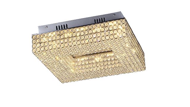Lumenno 20418 Henny 18 In. Dimmable Led Chrome Flush Mount, Square