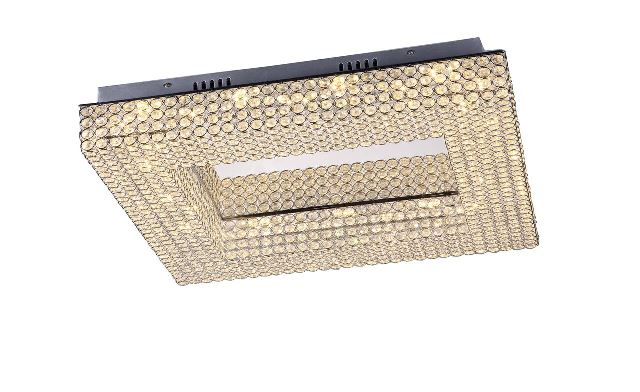 Lumenno 20424 Henny 24 In. Dimmable Led Chrome Flush Mount, Square