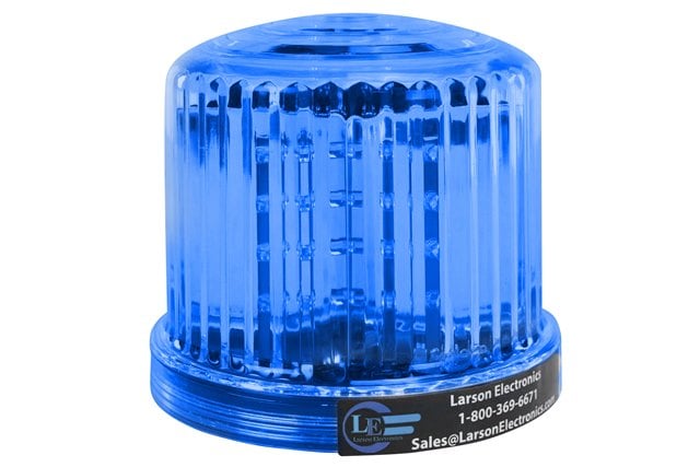Sl-360-m-b Blue 360 Deg Battery Powered Beacon Light, 20 Leds, Magnetic Base