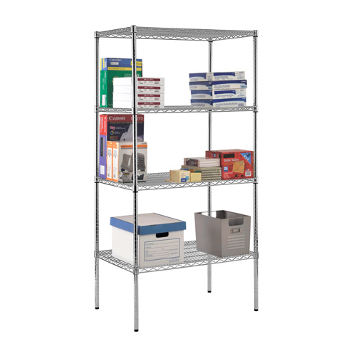 UPC 820602095569 product image for Sandusky Lee WS723674-C Industrial Welded Heavy Duty 4 Tier Wire Shelving Chrome | upcitemdb.com