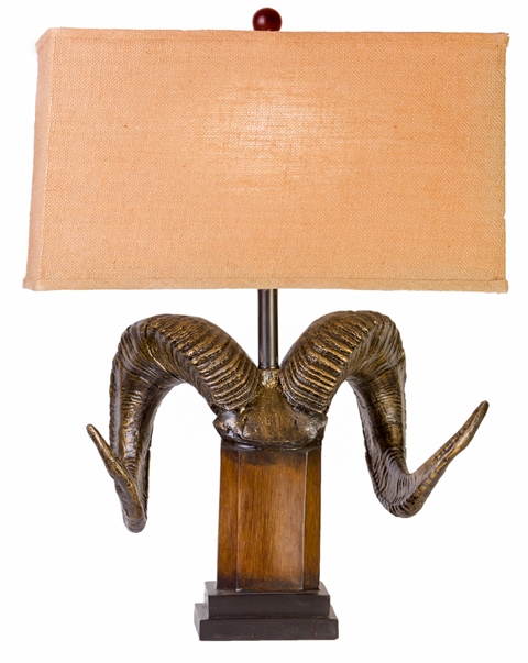 Cl5025 30 In. Ram Horn Table Lamp