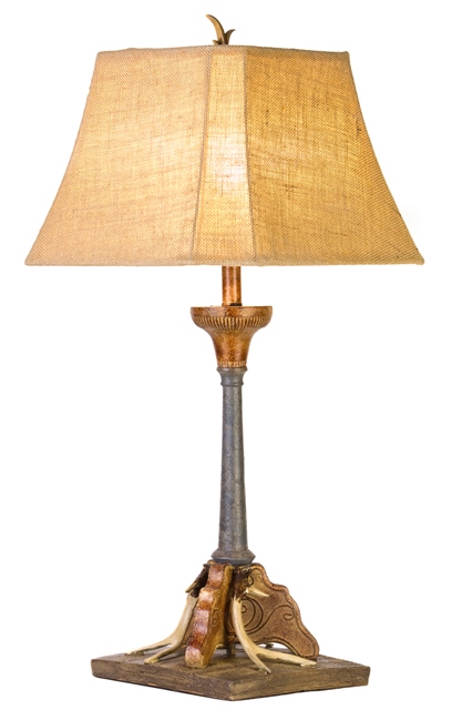 Cl5050 32.75 In. Antler Faux Metal Table Lamp