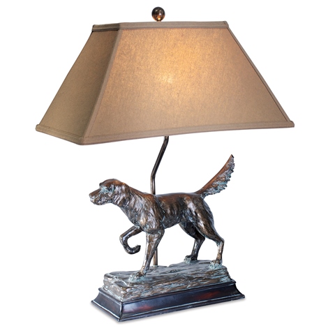 L7082azgs 28 In. Hunting Dog Table Lamp