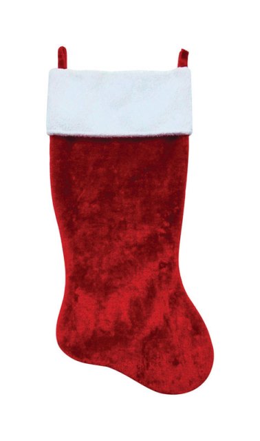 0102022zsa 35 In. Plush Christmas Stocking - Red & White - Pack Of 6