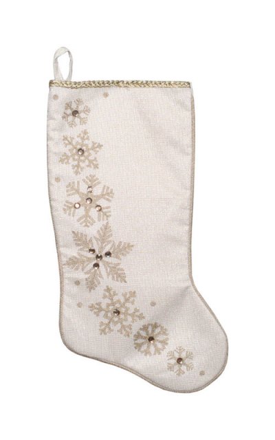 1207382-3yng 20 In. Linen Stocking Ivory - Pack Of 12