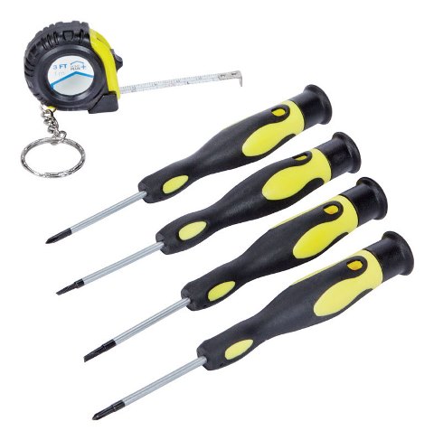 Dr78100 Precision Screwdriver Set With Tape Measure 5 Per Case - Pack Of 12