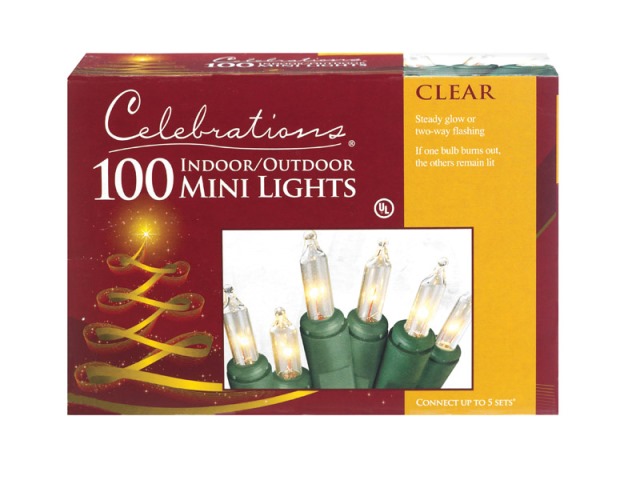 4000-71 Mini Light Set 100 Clear Lights - Pack Of 24