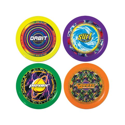 1033 Assorted Plastic Frisbee Flying Disc - Pack Of 24