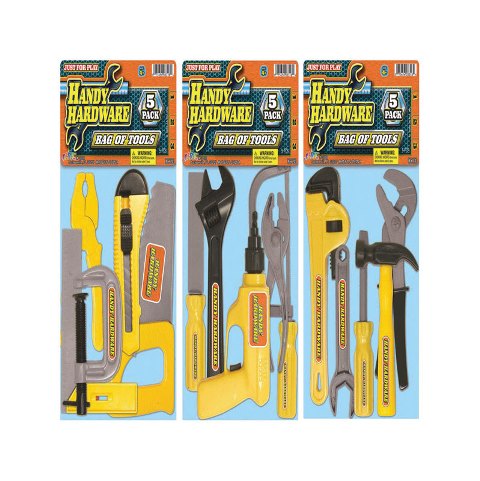 3318 Assorted Plastic Toy Tools - Pack Of 24