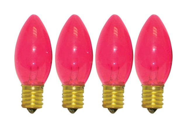 Utru4611 C9 Std Replacement Transparent Bulbs Pink