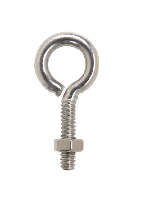 02-3456-431 Bolt Eye Closed With Stainless Steel Hex Nut 0.187 X 1.25 In. - Pack Of 10