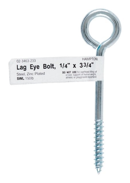 02-3463-233 Lag Screw Eye Bolt 0.25 X 0.75 In. - Pack Of 10