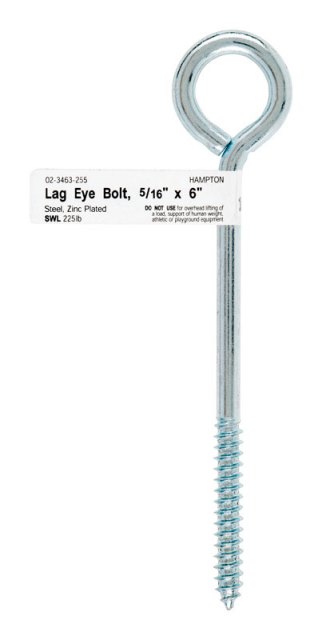 02-3463-255 Lag Screw Eye Bolt 0.312 X 6 In. - Pack Of 10