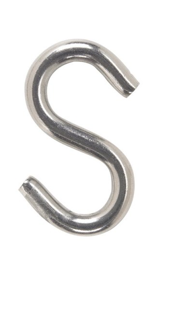 02-3484-345 S Heavy Curved Stainless Steel Hook 0.299 X 2.50 In. - Pack Of 20