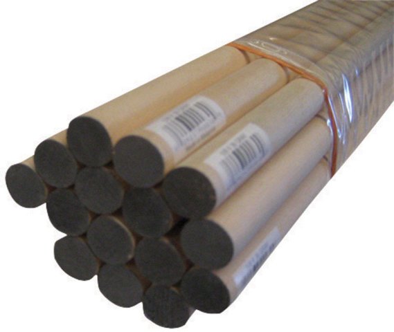 02558-r0048c1 0.63 X 48 In. Thunderbird Forest Dowels Hardwood Grey - Pack Of 15