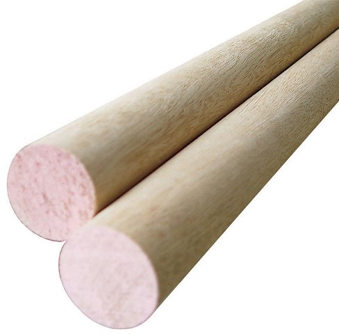 02521-r0036c1 1.5 X 36 In. Thunderbird Forest Poplar Dowels Hardwood Pink - Pack Of 2