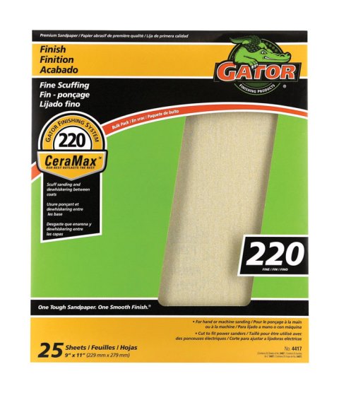 3407 220 Grit Sandpaper - Pack Of 25