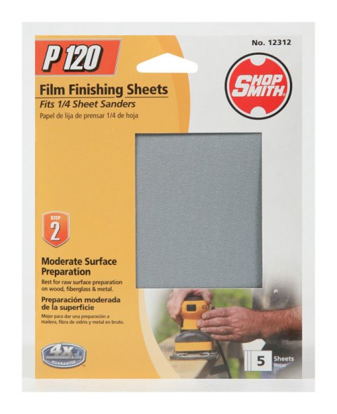 12312 120 Grit Sanding Sheet - Pack Of 5