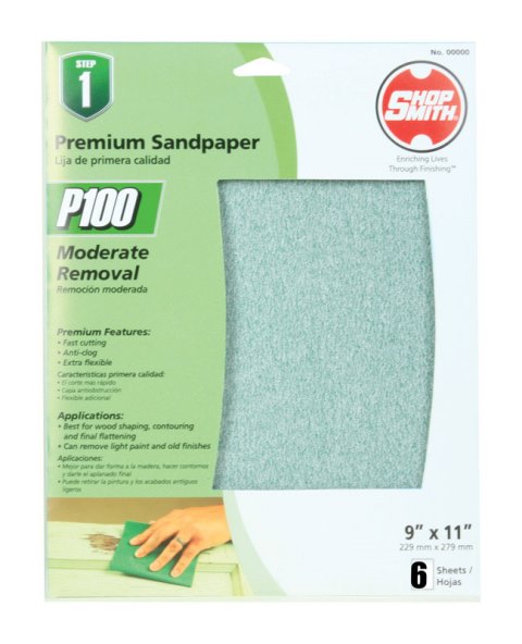 7292-030 Premium 100 Grit Sandpaper 9 X 11 In. -