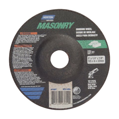 66252843602 Masonry Depressed Center Wheel 5 X 0.25 In.