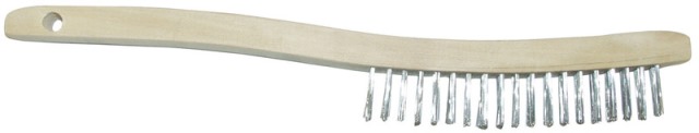 Wb319-ss Wire Scratch Handle Wood Brush Stainless Steel - 3 X 19 In.
