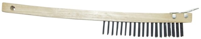 Wbs319 Wire Scratch Handle Wood Brush Stainless Steel - 3 X 19 In.