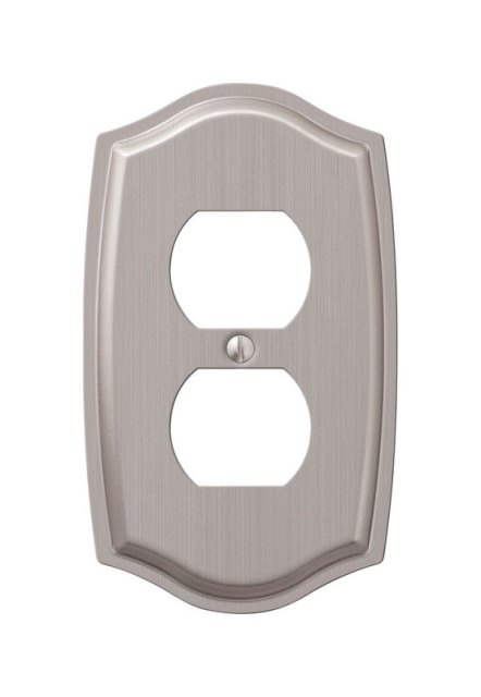 159dbn Sonoma 1 Duplex Outlet Wall Plate Brushed Nickel