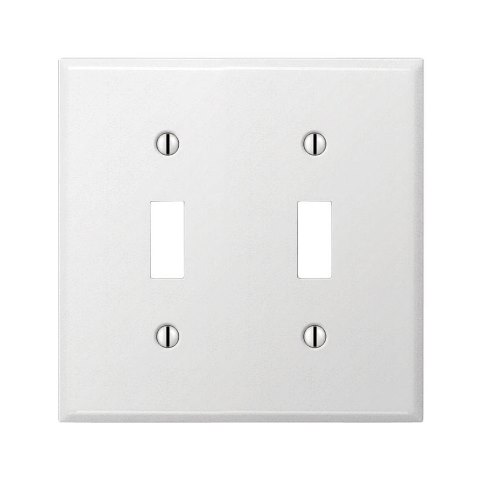 C981ttw 2 Toggle Wall Plate Pro-white Smooth
