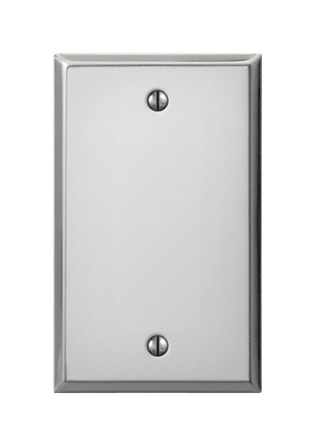 C983bch 1 Blank Stamped Steel Wall Plate Pro-polished Chrome
